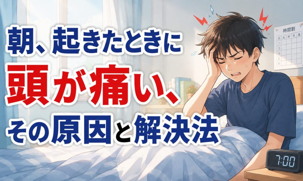 朝、起きたときに頭が痛い、その原因と解決法