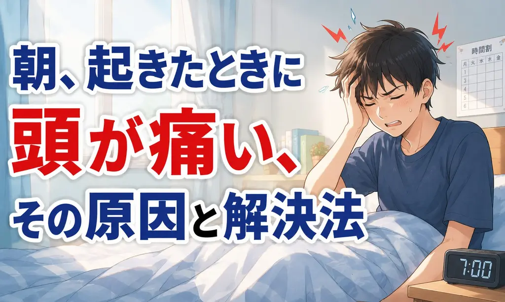 朝、起きたときに頭が痛い、その原因と解決法
